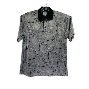 Kilburne & Finch Men's Sz  XXL Multicolored Paisley Golf Polo Shirt (D5) EUC
